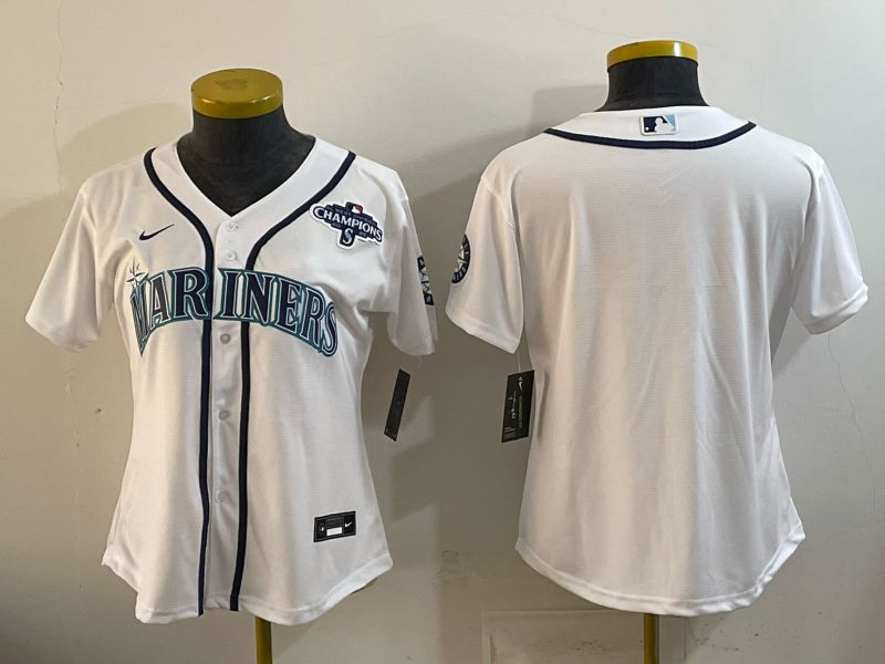 Women 2026 Seattle Mariners Blank White Game Nike MLB Jersey style 001
